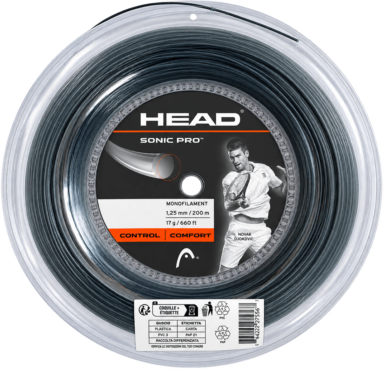 HEAD Sonic Pro 17 1.25 mm - Negra
